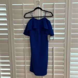 chelsea 28 blue strapless dress with pockets size 8